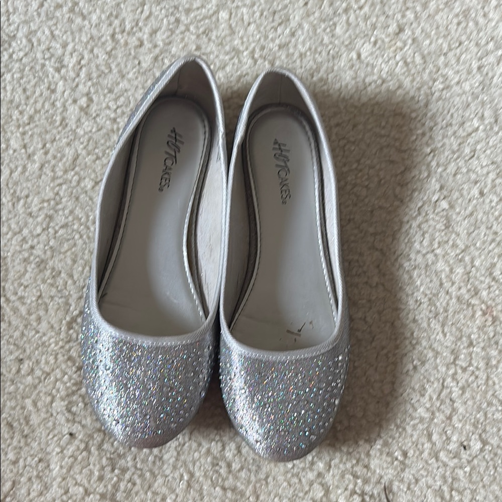 Silver Glitter Flats